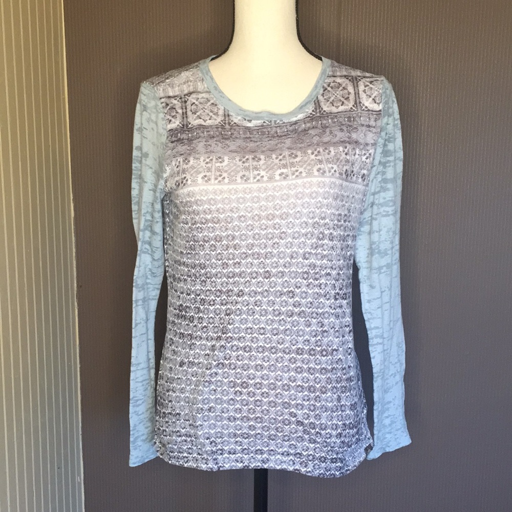 Prana long sleeve shirt lightweight size small blue/gray